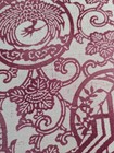 Vintage Japanese Kimono Silk Hitoe White Pink Geometric Floral   Diamonds Art