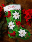Felt Applique 18  Stocking Making Kit  Blossoms And Birds  Perfect For Diy Arts 