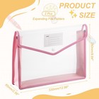 2 Pack A4 Plastic File Folders With Snap Closure Pink Horizontal