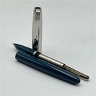 Vintage Parker    51    Special Blue With Stainless Cap   Trim Fountain Ink Pen