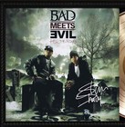 Eminem Bad Meets Framed Cherry Wood Reproduction Signature Lp Record Display 