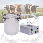 5l Portable Electric Dual Head Sheep Goat Milking Machine Cow Milker Vacuum Pump
