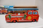 Vintage Fire Engine Tin Toy Friction Powered Car Japan Made W  Box Ladder F d 
