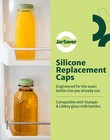 Jarsaver   Silicone Replacement Caps   48mm Diameter Bottle Lids 2 Pack  Green