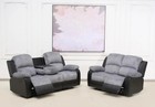 Bloom Collection Recliner Sofa Set  Living Room Couch For Extra Comfort  Gray