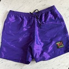 1990s Surf Style Windbreaker   Shorts Set Large - Retro Iridescent With Neon