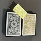 Kem Arrow Black gold Narrow Standard Index Playing Cards 2-deck Set Usa Vintage