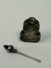 Vintage Sterling Silver 925 Mexican Snuff Perfume Bottle Amber Stone