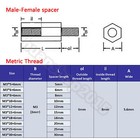 25 50 100pcs White Plastic Nylon M3 Hex Column Standoff Support Spacer Screw Nut