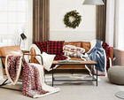 - Blanket  Soft Reversible Sherpa   Brushed Fleece Bedding  Perfect For Loung   