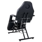 Portable Adjustable Massage Table Tattoo Bed With Hydraulic Stool Black