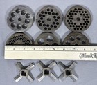 Hobart   L w Meat Grinder Plates Knives Lot  12 Commercial Pierre Chambrin