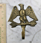 Vintage Brass Eagle Fowl Bird  Hook Wall Mount Coat Hat Entryway Retro Heavy 5  