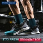 Men s Cushioned Ankle Socks  Athletic Running Gym Socks 6 Pairs