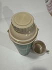 Holiday By Thermos With Cup  Green And Tan Vintage