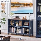6 Cube Bookcase Farmhouse Wood Low Storage Organizer Book Shelf 47  Horizontal