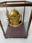 24k Gold Plated Crown Replica Korea National Museum Glass Wood Case