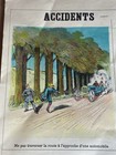Antique French Deyrolle School Chart        accidents     Automobiles    No  72 C  1905