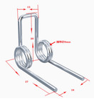 5pcs Double Torsion Spring Torsion Spring Wire Diameter  1 2mm