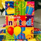 Set Of 16 Kids Childrens Birthday Party Invitation Invite Cards With Envelopes  