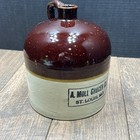 Antique A Moll Grocer Co  St Louis  Mo Crock Jug 1-1 2 Gallon