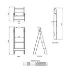 Putnam 2 Step Catalyzed Lacquer Satin Finish Wood Ladder Folding Step Stool