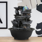 Indoor Tabletop Water Fountain 10 2  Rock Waterfall Led Light Decor Ball