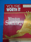 Vintage Winston Select Cigarettes Advertising Clock Sign Works Gold Eagle