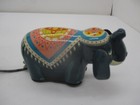 Working Vintage Tin Key Windup Circus Elephant Train Pulling 3 Circus Clowns