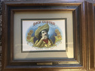 2 Vintage Original Cigar Box Labels Matt   Framed W coa s Dick Custer   Seminola