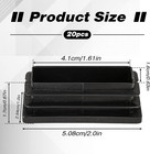 20 Pack 1  X 2  Rectangle End Caps Tubing End Caps Black Plastic Plug Rectangle