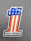 Harley Davidson Decal  1 Retro Red White   Blue Sticker 5  