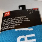 New Girls Under Armour Leg Warmers Teal Blue Gray  2 Pairs