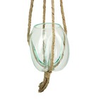 Hanging Molten Glass Vase With Jute Rope - 20 25 Inches High
