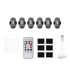 6pcs Wireless Led Strobe Light Rgb 8 Color Flashing Emergency Light For Utv Atv