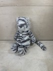 Jellycat Bashful Snow Tiger Medium 12   White Grey Plush Stuffed Animal Retired