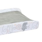 Lambs   Ivy Jungle Story Soft Minky Velour Safari Changing Pad Cover- White gray