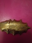 Vintage Virginia Metalcrafters  Brass Holly Leaf Tray 3-35