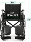 Medline K4 Basic Lightweight Elevating Wheelchair  mds806550e 