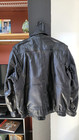 Vintage Black Genuine Leather Bomber Jacket     Men s Medium     Pierce Arrow