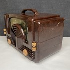 Vintage Zenith Consol-tone 6d615 Art Deco Bakelite Tube Radio - Read