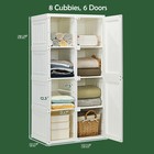 Portable Closet Clothes Foldable Armoire Wardrobe Closet W  8 Cubby Storage