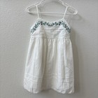 Art Class Girls White green Embroidered A-line Dress Spaghetti Strap L