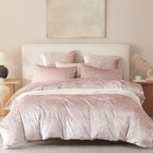 Pink Duvet Cover Set Twin Size Crushed Velvet Luxury Bedding Set Flannel For 