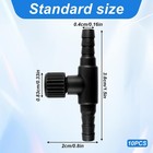 Aquarium Air Valve  10 Pcs Pump Control Valves T Shaped Black 