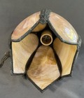 Vintage  Caramel Slag Glass Tulip Shade Hanging Ceiling Lamp Light Fixture