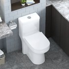 Horow One Piece Toilet Bathroom Compact Dual Flush With Soft Close Seat Ceramic