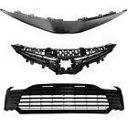 For 2021 2022 Toyota Camry Le Front Bumper Upper Lower Grille Strip Trim Set