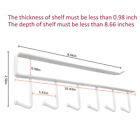 2pack 6 Hooks Cup Holder Hang Under Shelf Cabinet Storage Rack Kitchen Organizer