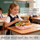 Stainless Steel Bento For   3-compartment Leakproof Lunch   18 8 Food-metal L   